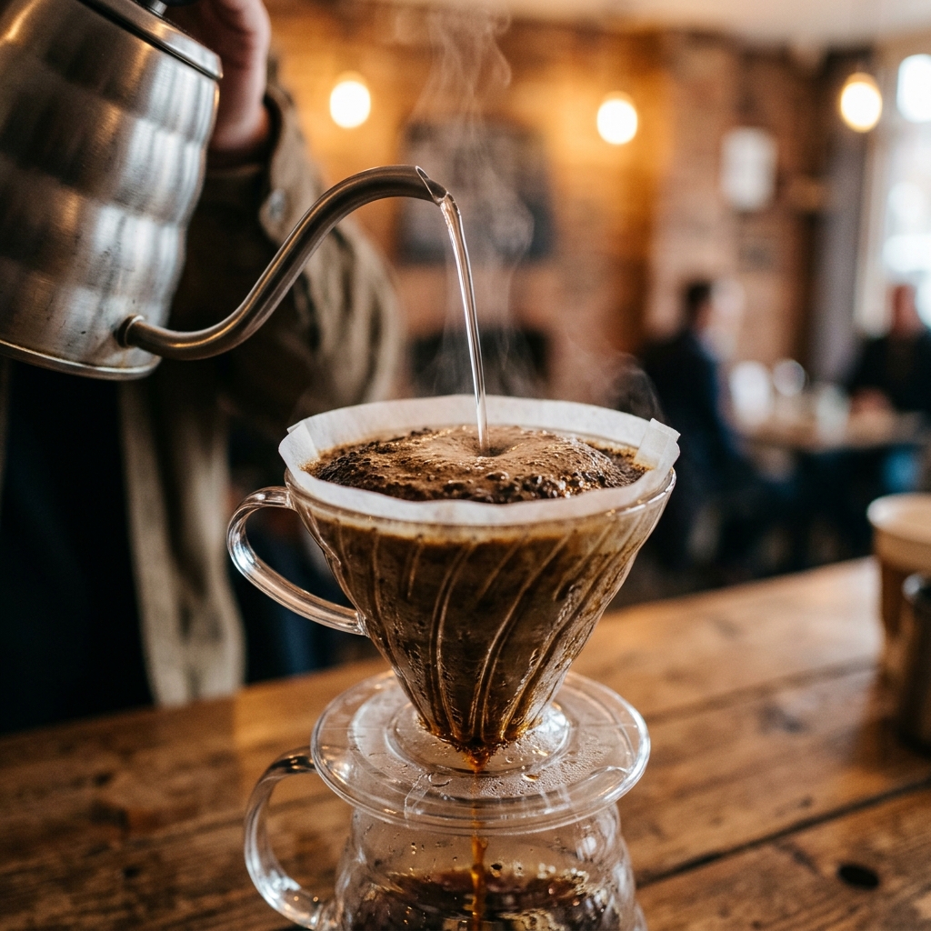 V60 pour-over manual brewing method